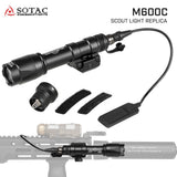 【 SOTAC製 】 SUREFIRE M600C スカウトライト ウェポンライト レプリカ 高光度ホワイトLED搭載 スイッチ 2種付き アルマイト仕上げ