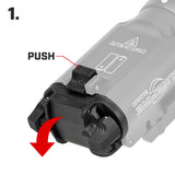 【 SOTAC製 】 SUREFIRE X300V IR ハンドガンライト レプリカ ウェポンライト 高光度ホワイトLED & IR(赤外線) 搭載 リアル刻印入 アルマイト仕上げ