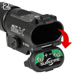 【 SOTAC製 】 SUREFIRE X300-B ハンドガンライト レプリカ ハンドガン タクティカルライト 高光度ホワイトLED搭載 リアル刻印入 アルマイト仕上げ