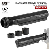 【 5KU 製 】東京マルイ M4 MWS対応 SIバッファーチューブ (Advanced Receiver Extension) Strike Industries正式ライセンス アルミ合金 アルマイト仕上げ スペーサー3種付き
