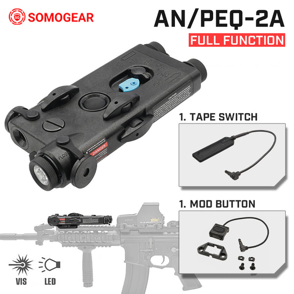 SOMOGEAR製 】 AN/PEQ-2A エイミングデバイス フルファンクション レプリカ 実物規格リモートスイッチ対応 ファイバー繊 –  エアガン市場 本店