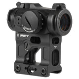 【 PTS 製 】UNITY TACTICAL 正式ライセンス T1/T2 ドットサイト 対応  FAST MICRO MOUNT レプリカ ハイマウント BUIS内蔵