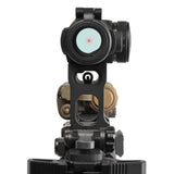 【 PTS 製 】UNITY TACTICAL 正式ライセンス T1/T2 ドットサイト 対応  FAST MICRO MOUNT レプリカ ハイマウント BUIS内蔵