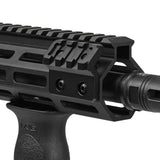 【WADSN製】 M-LOK & KeyMod 両対応 オフセット 20mmレイルマウント オフセットマウント 3スロット アルミ合金製 / BK ブラック WD02003-BK