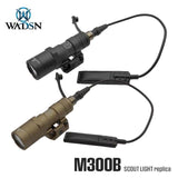 【 WADSN製 】 SUREFIREタイプ M300B スカウトライト リモートスイッチ セット 高光量ホワイトLED WD04033