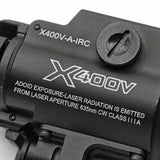【WADSN製】 SFタイプ ハンドガンライト X400V レッドレーザー＆ストロボ機能 搭載 BK ブラック [ WD04020-BK-LOGO ]