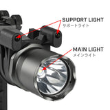 【 WADSN 製 】SUREFIRE M910A グリップライト レプリカ 20mmレール対応 3LED搭載 (メインx1、サポートx2) バーティカルグリップ一体型 タクティカルライト