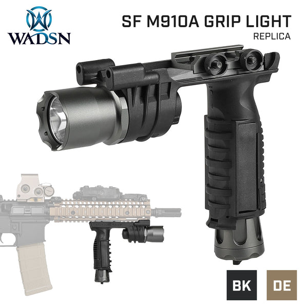 【実物】SureFireM900A ホワイト　フォアグリップウェポンライト　旧型 WADSN 製 】SUREFIRE M910A グリップライト レプリカ 20mmレール対応