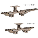 【 WADSN 製 】マイクロドットサイト 対応 IRREGULAR DEFENSE OMM Micro ライザーマウント レプリカ セット レーザーライザー ハイライズ アルミ合金製