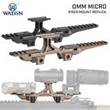 【 WADSN 製 】マイクロドットサイト 対応 IRREGULAR DEFENSE OMM Micro ライザーマウント レプリカ セット レーザーライザー ハイライズ アルミ合金製