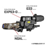 【 WADSN 製 】20mmレール 対応 IRREGULAR DEFENSE OMM PIC ライザーマウント レプリカ セット レーザーライザー ハイライズ アルミ合金製