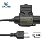 【WADSN製】 NEXUSタイプ U94 PTT マイクスイッチ icom対応 クリップ＆カスタムラベル付き 樹脂製 / BK(ブラック)