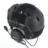 【 WADSN 製 】 MSAタイプ SORDIN ミリタリーヘッドセット ＆ ヘルメットアダプター セット (ミリタリープラグ) トランシーバー接続可能 / OD